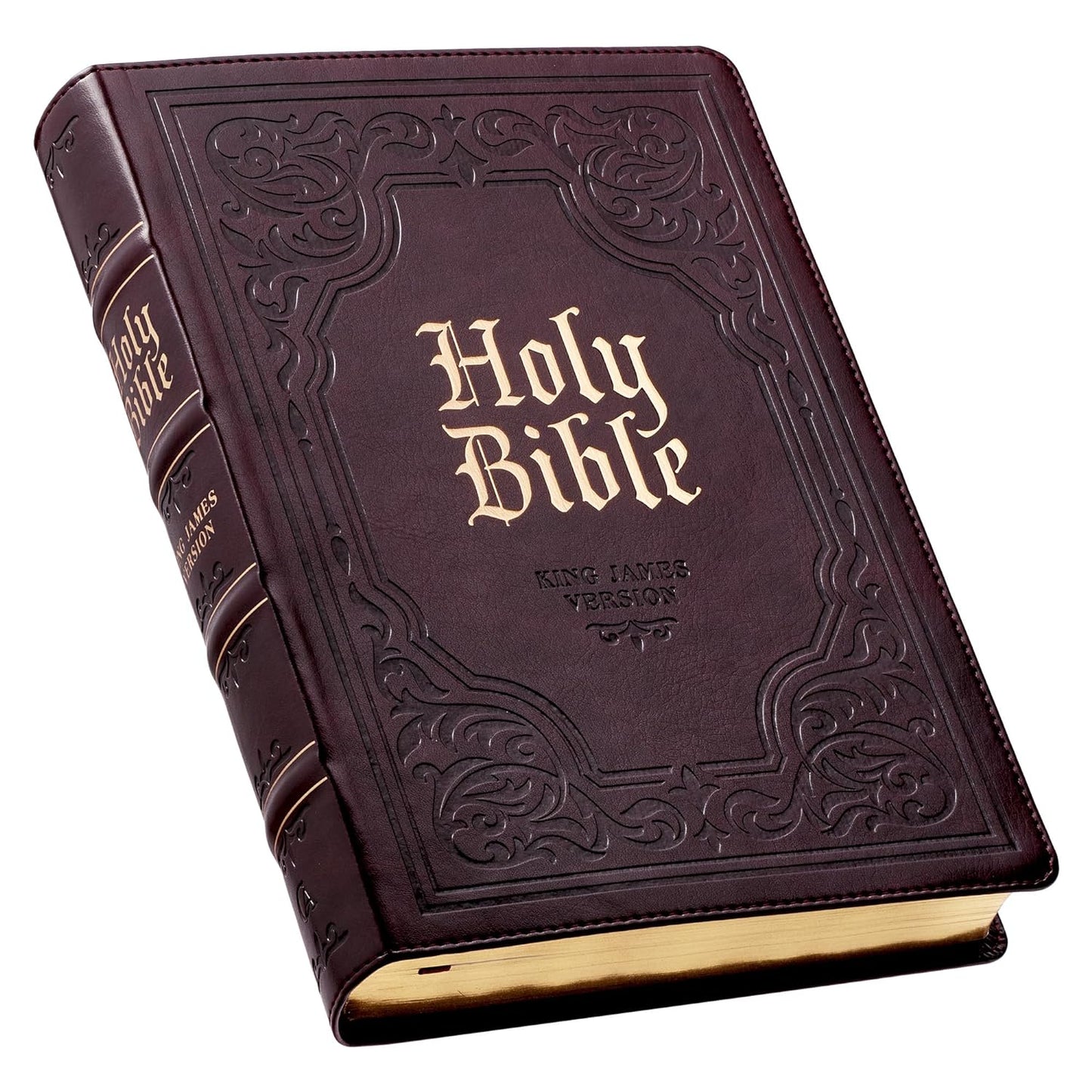 KJV Holy Bible, Full-Size Faux Leather Red Letter Edition - Thumb Index & Ribbon Marker, King James Version