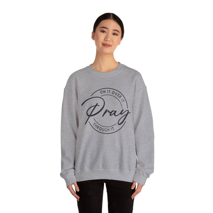 LT. Pray On It Design, Unisex Inspirational Crewneck Sweatshirt