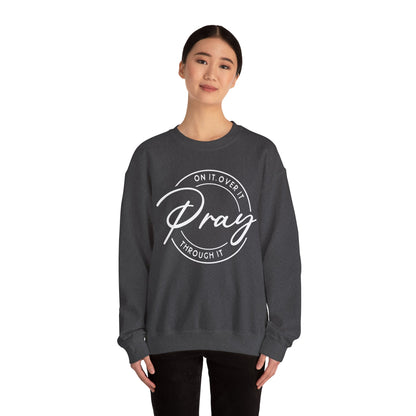 DK. Pray On It Design, Unisex Inspirational Crewneck Sweatshirt