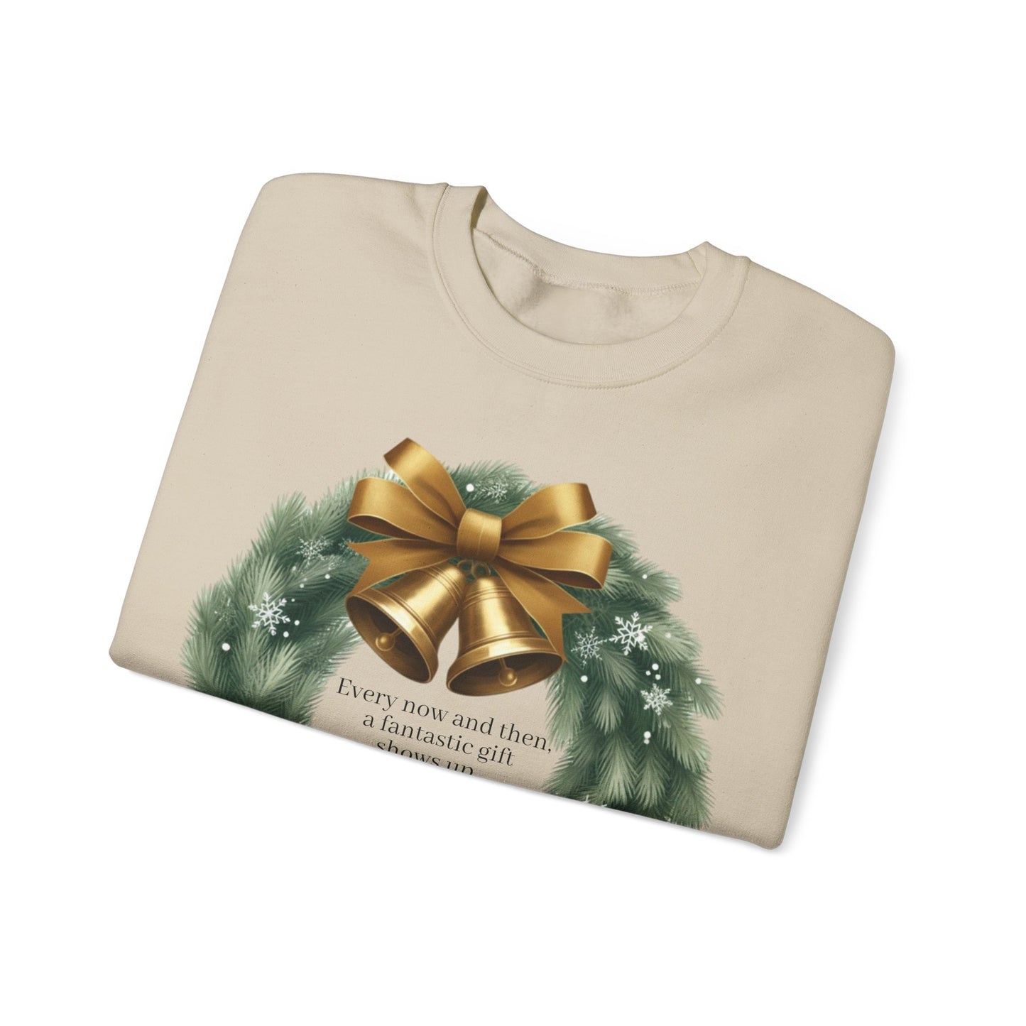 Gold Bell Wreath Sweatshirt