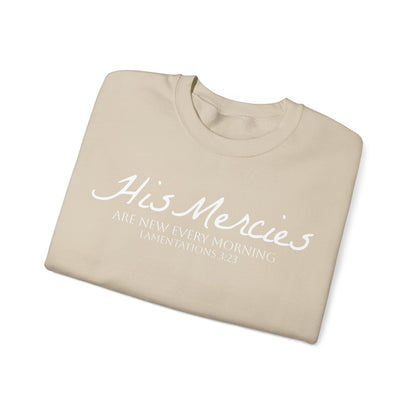 DK. His Mercies Design, Unisex, Inspirational Crewneck Sweatshirt