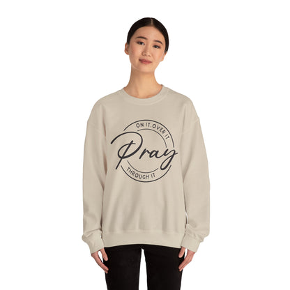 LT. Pray On It Design, Unisex Inspirational Crewneck Sweatshirt