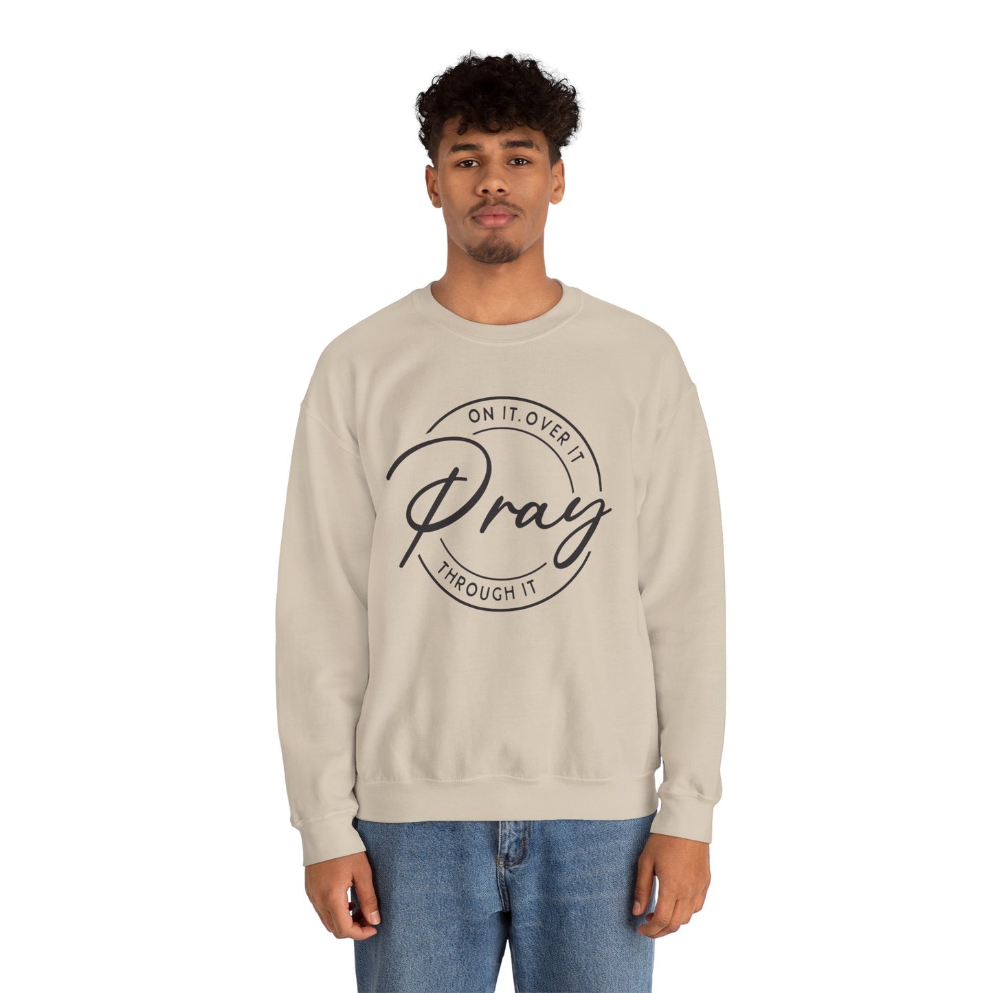 LT. Pray On It Design, Unisex Inspirational Crewneck Sweatshirt