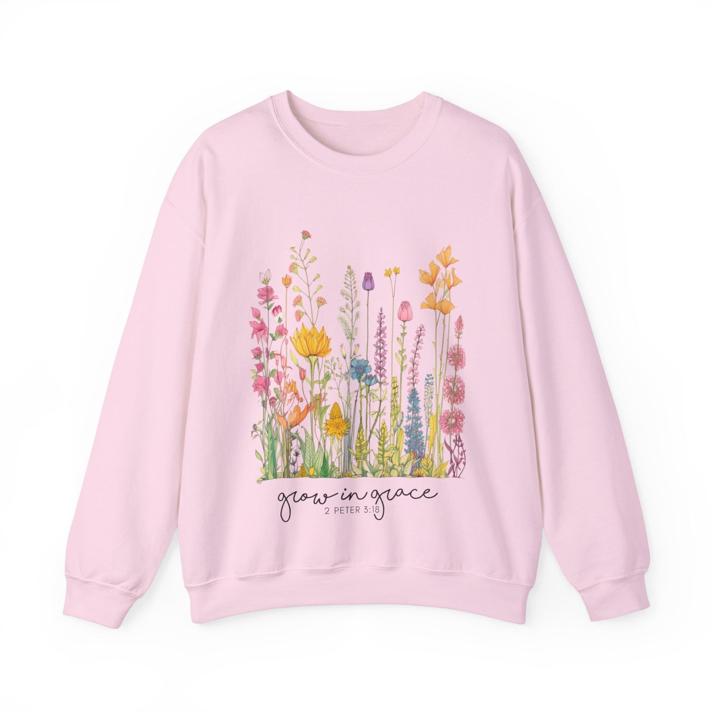 LT. Grow In Grace Design, Inspirational Crewneck Sweatshirt