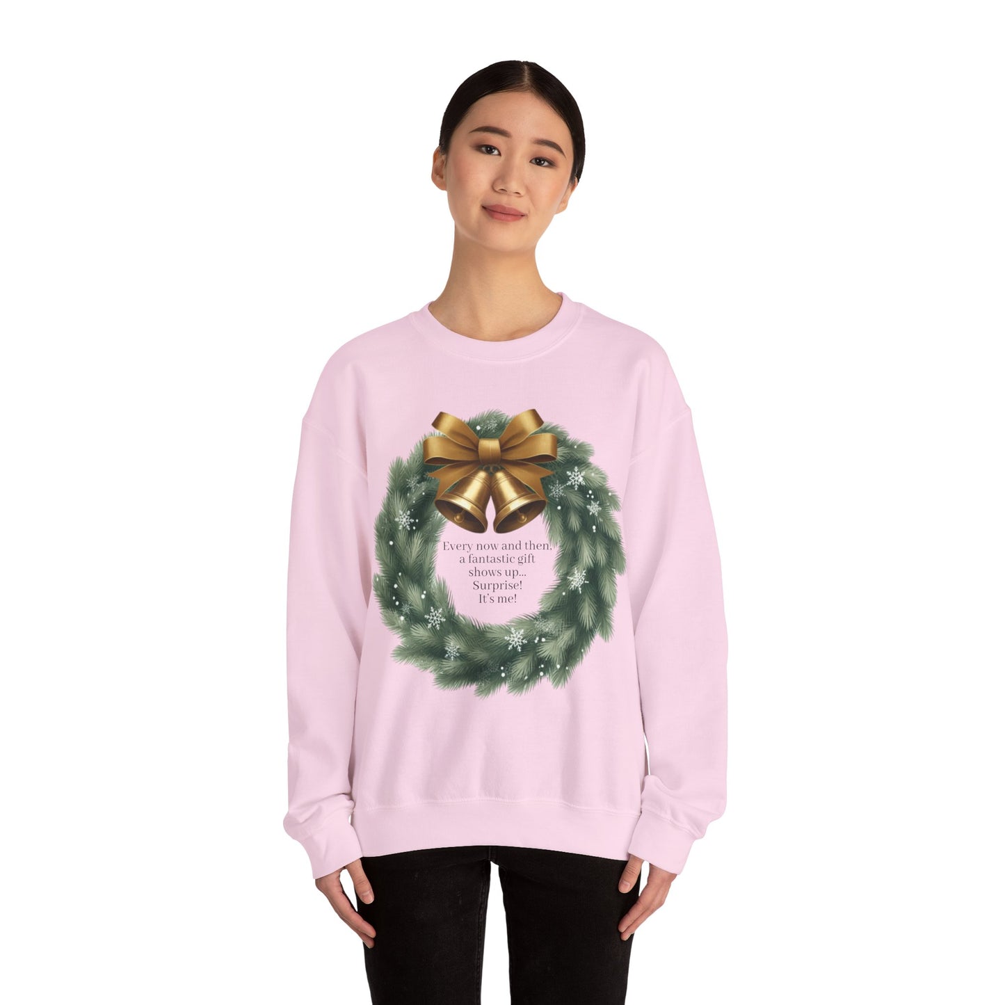 Gold Bell Wreath Sweatshirt