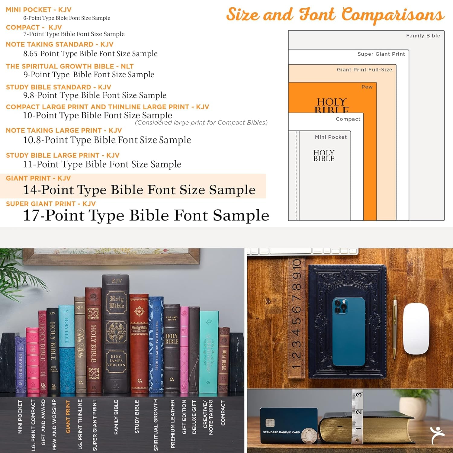 KJV Holy Bible, Giant Print Full-Size Faux Leather Red Letter Edition - Thumb Index & Ribbon Marker, King James Version, Pink