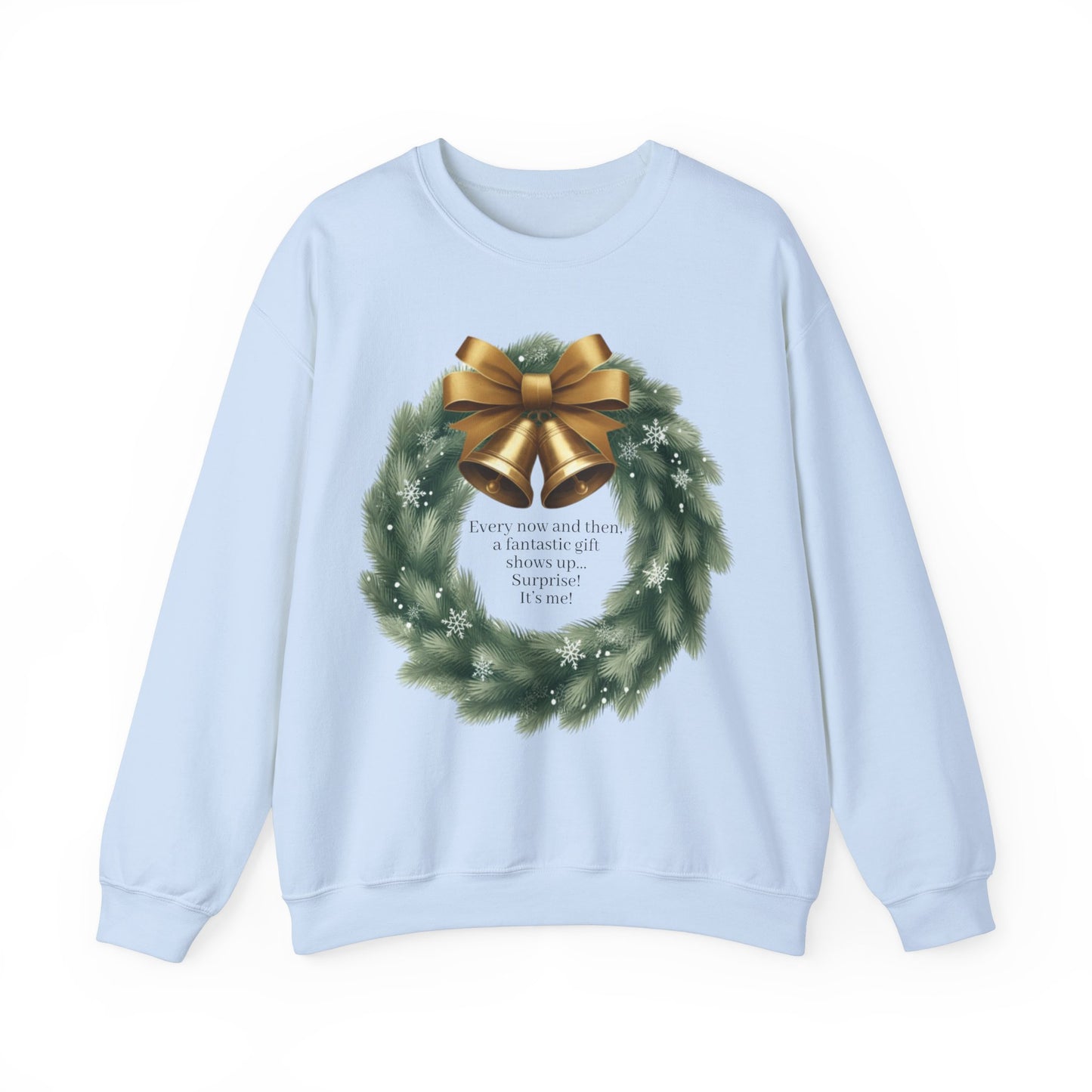 Gold Bell Wreath Sweatshirt