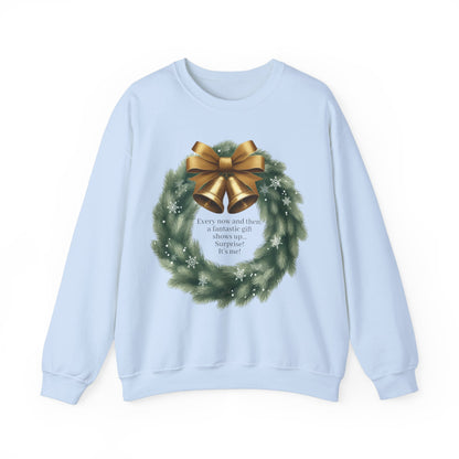 Gold Bell Wreath Sweatshirt