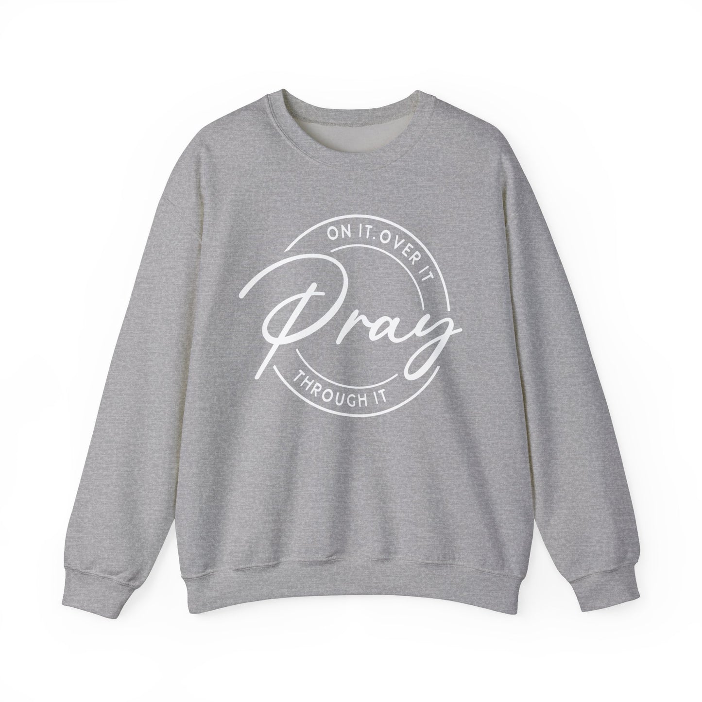 DK. Pray On It Design, Unisex Inspirational Crewneck Sweatshirt