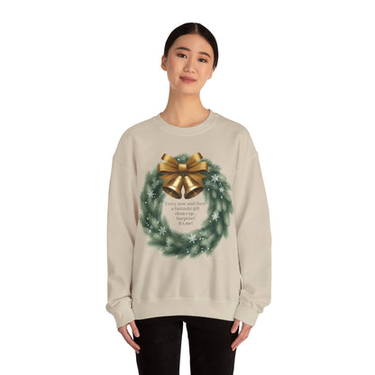 Gold Bell Wreath Sweatshirt