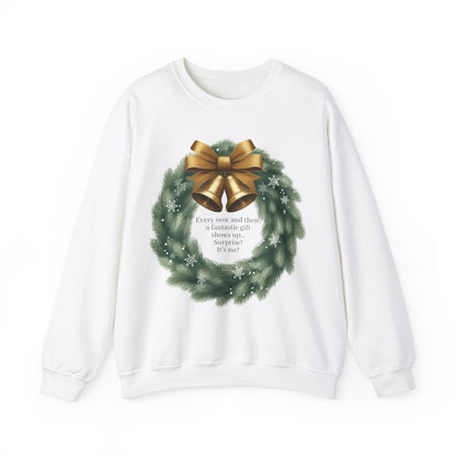 Gold Bell Wreath Sweatshirt