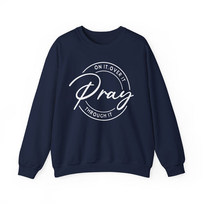 DK. Pray On It Design, Unisex Inspirational Crewneck Sweatshirt