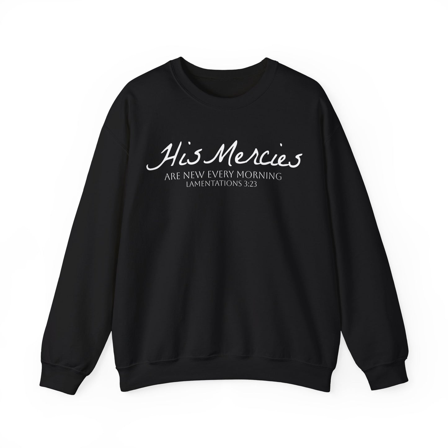 DK. His Mercies Design, Unisex, Inspirational Crewneck Sweatshirt