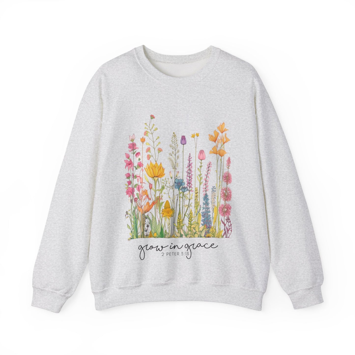 LT. Grow In Grace Design, Inspirational Crewneck Sweatshirt