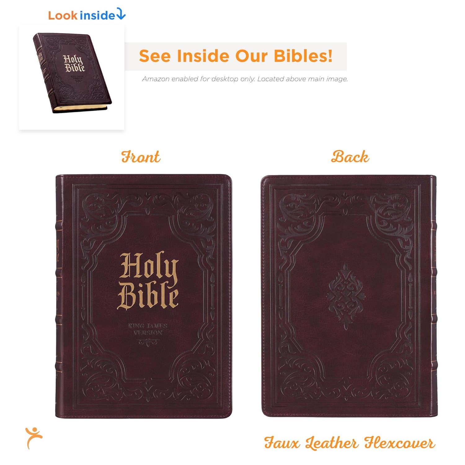 KJV Holy Bible, Full-Size Faux Leather Red Letter Edition - Thumb Index & Ribbon Marker, King James Version